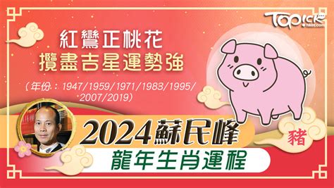 2024年生肖運程龍|龍年運程2024｜蘇民峰12生肖運勢+犯太歲化解方法一 